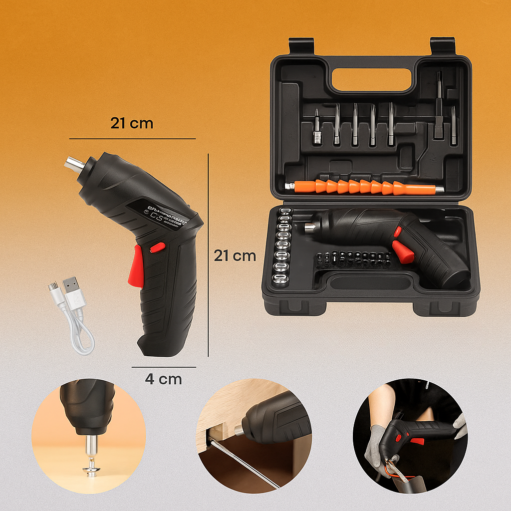 Destornillador Eléctrico  Inalámbrico  47 en 1