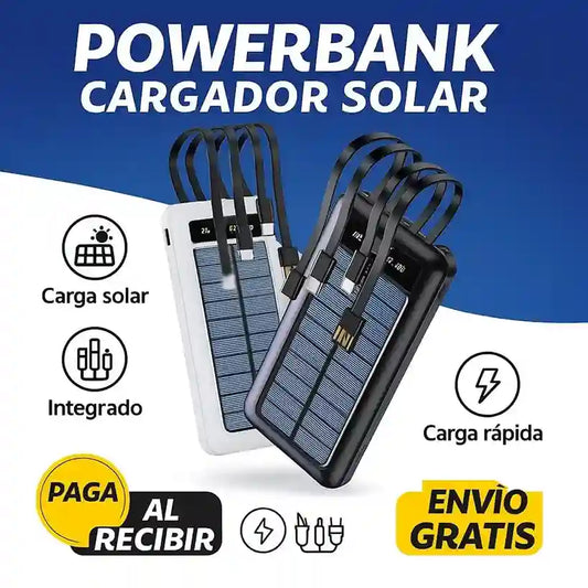 Power Bank Cargador Solar 4 en 1