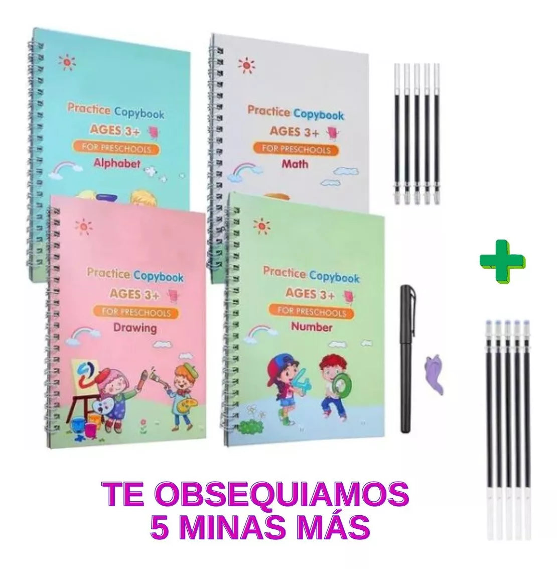 KIT  4 LIBROS DE CALIGRAFIA MONTESSORI